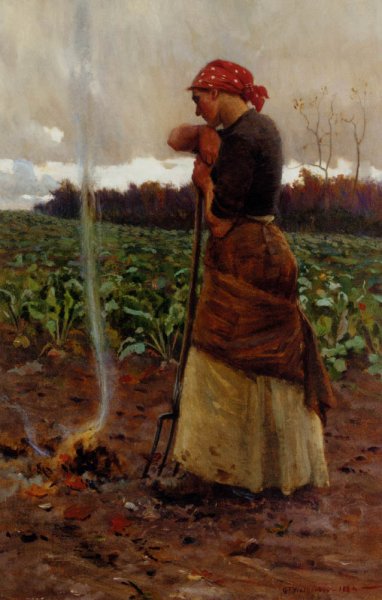 Main Product Photo of The Harvest is Past, the Summer is Ended Painting by George Faulkner Wetherbee