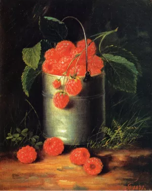 A Pail of Raspberries by George Forster - Oil Painting Reproduction