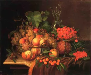 Still Life with Fruit by George Forster Oil Painting