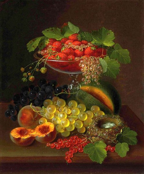 Main Product Photo of Still Life with Fruit Painting by George Forster