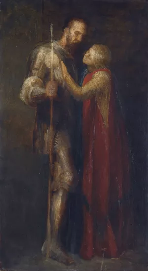 Knight And Maiden by George Frederic Watts Oil Painting