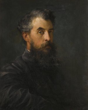 Portrait Of A Gentleman, Possibly Wilfred Scawen Blunt by George Frederic Watts Oil Painting
