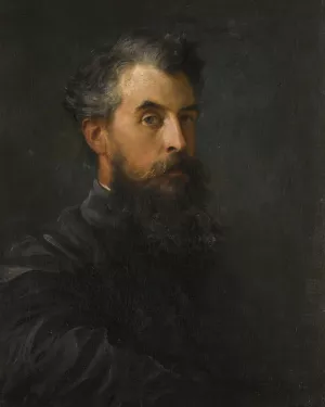 Portrait Of A Gentleman, Possibly Wilfred Scawen Blunt by George Frederic Watts Oil Painting
