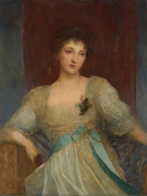 Portrait Of Norah Bourke by George Frederic Watts Oil Painting