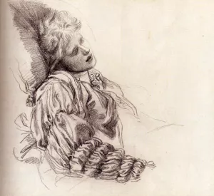 Ellen Terry Asleep Oil painting by George Frederick Watts