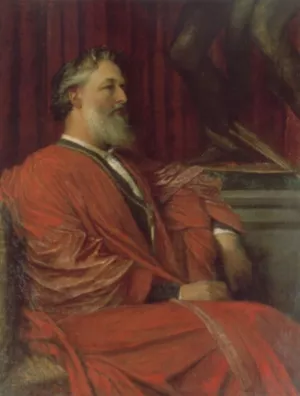 Frederic Lord Leighton, PRA by George Frederick Watts - Oil Painting Reproduction