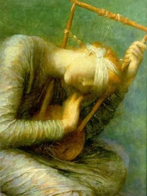 Hope - Detail by George Frederick Watts - Oil Painting Reproduction