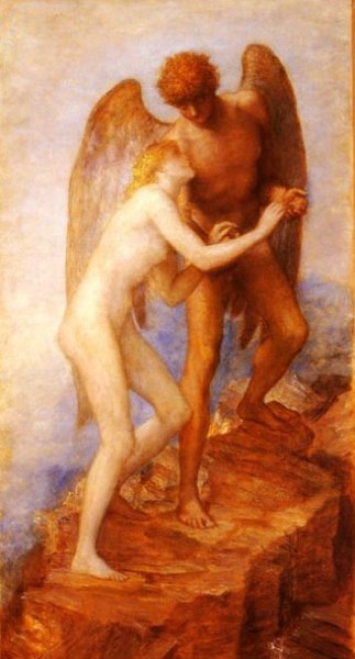 Love and Life by George Frederick Watts - Hand-Painted Oil Painting Reproduction