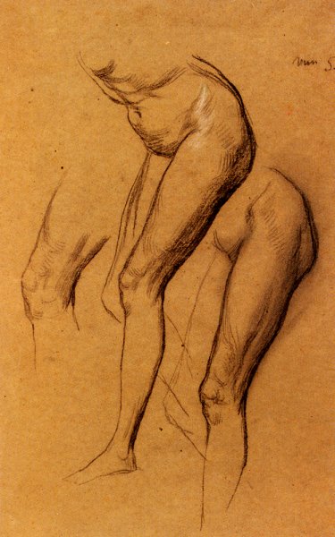 Nude Studies Of Long Mary, Two Being Studies For Eve Tempted by George Frederick Watts - Hand-Painted Oil Painting Reproduction