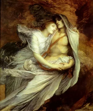 Pablo and Francesca by George Frederick Watts - Oil Painting Reproduction