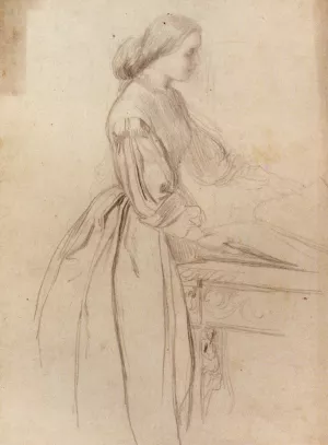 Portrait Of A Lady, Possibly Julia Jackson painting by George Frederick Watts
