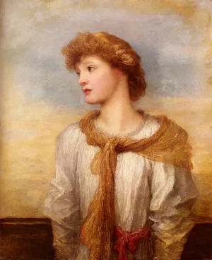 Portrait Of Miss Lilian Macintosh Oil painting by George Frederick Watts