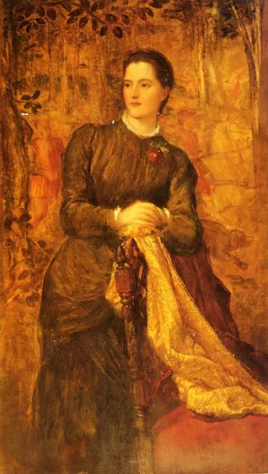 The Honourable Mary Baring, Later The Marchioness Of Northampton by George Frederick Watts Oil Painting