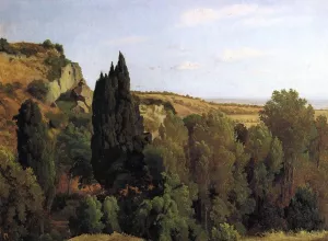Landscape Near Ariccia by George Friedrich August Lucas - Oil Painting Reproduction