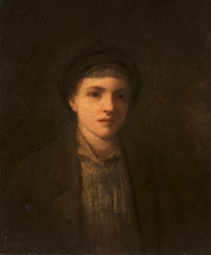 Head of a Boy by George Fuller Oil Painting