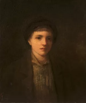 Head of a Boy by George Fuller Oil Painting