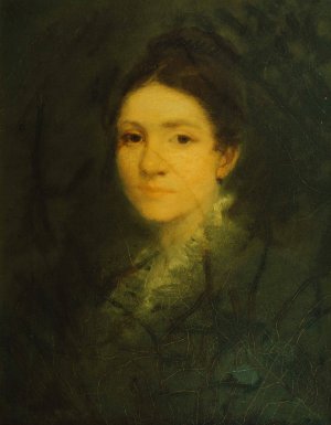 Portrait of Mrs. Aaron Fuller by George Fuller Oil Painting