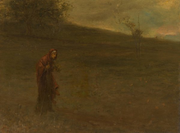 The Gatherer of Simples  by George Fuller - Hand-Painted Oil Painting Reproduction