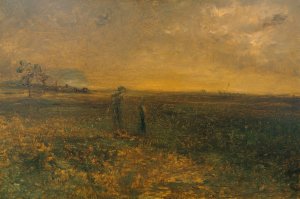 Twilight on the Prairie by George Fuller Oil Painting