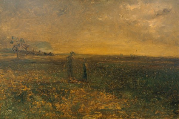 Twilight on the Prairie by George Fuller - Hand-Painted Oil Painting Reproduction