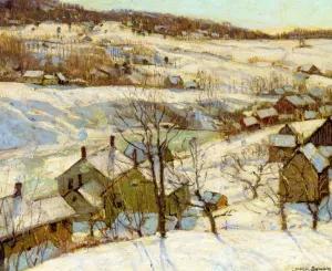 Berkshire Hills, Winter by George Gardner Symons - Oil Painting Reproduction