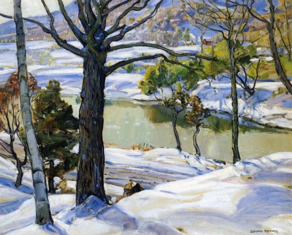 Lone Oak also known as From My Studio Window by George Gardner Symons - Hand-Painted Oil Painting Reproduction