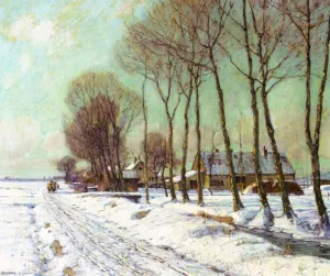 Snow Clad Fields in Morning Light by George Gardner Symons - Oil Painting Reproduction