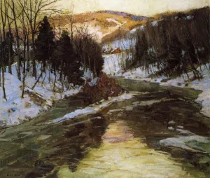 Winter Stream by George Gardner Symons - Oil Painting Reproduction