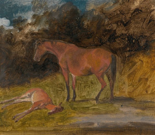 Main Product Photo of A Mare And Foal, Prince Of Wales's Stud Aston Clinton Painting by George Garrard