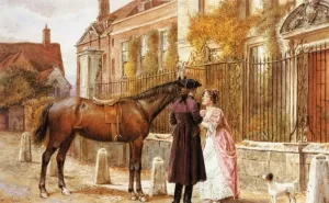 Goodbye by George Goodwin Kilburne Oil Painting