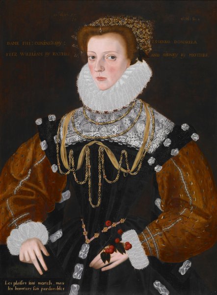 Lady Philippa Coningsby  by George Gower - Hand-Painted Oil Painting Reproduction