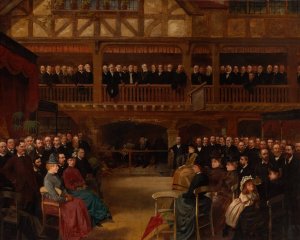 Meeting of the city of Birmingham Pharmaceuticals by George H. Bernasconi Oil Painting