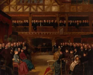 Meeting of the city of Birmingham Pharmaceuticals by George H. Bernasconi Oil Painting