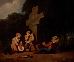 Boys Stealing Watermelons by George H. Comegys Oil Painting