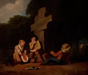 Boys Stealing Watermelons by George H. Comegys Oil Painting