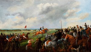 The First Steeplechase In South Australia, 25 September 1846 by George Hamilton Oil Painting