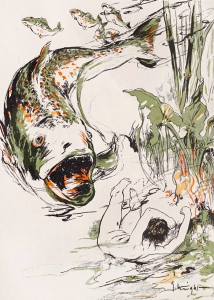 Main Product Photo of The water babies 4  Painting by George Hand Wright