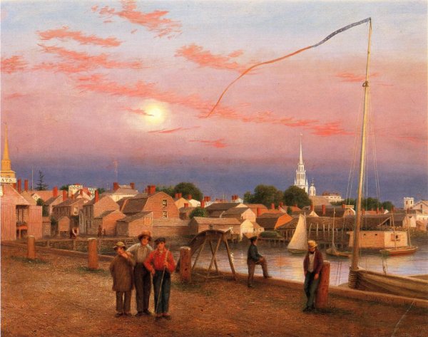 Main Product Photo of Twilight, Newport Harbor Painting by George Harvey
