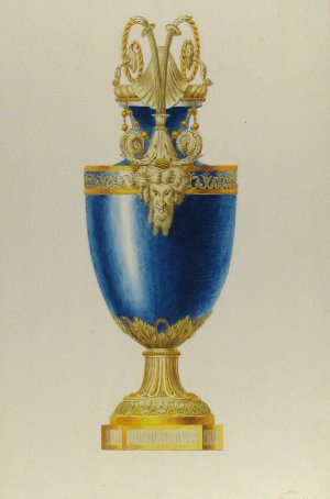 Design for a Gilt Bronze Urn by George Heinrich Von Kirn Oil Painting