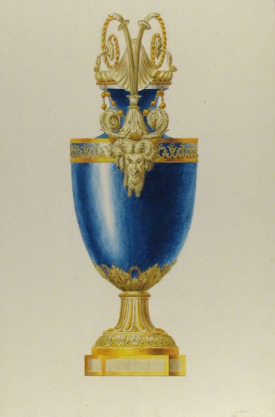 Design for a Gilt Bronze Urn  by George Heinrich Von Kirn - Hand-Painted Oil Painting Reproduction