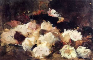 A Still Life With Roses by George Hendrik Breitner - Oil Painting Reproduction