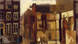 Afbraak Hoek Wijde Steeg, Amsterdam by George Hendrik Breitner - Oil Painting Reproduction