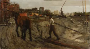Building site by George Hendrik Breitner Oil Painting