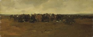 Cavalry at Repose by George Hendrik Breitner Oil Painting