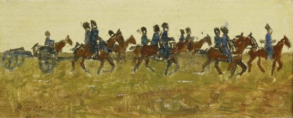 Hussars on Maneuver  by George Hendrik Breitner - Hand-Painted Oil Painting Reproduction