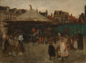 Kermis op het Haarlemmerplein by George Hendrik Breitner Oil Painting