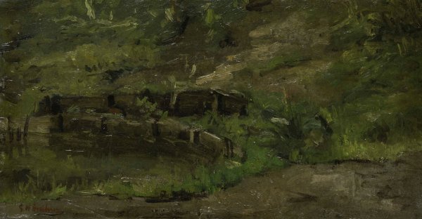 Meadow Landscape  by George Hendrik Breitner - Hand-Painted Oil Painting Reproduction