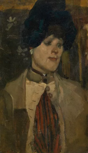 Portrait of a Chanteuse Oil painting by George Hendrik Breitner