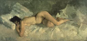 Reclining nude by George Hendrik Breitner Oil Painting