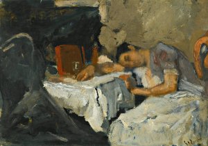 Sleeping girl by George Hendrik Breitner Oil Painting